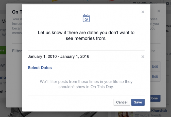Miten poistaa ominaisuuden Facebookissa "Tänä päivänä"