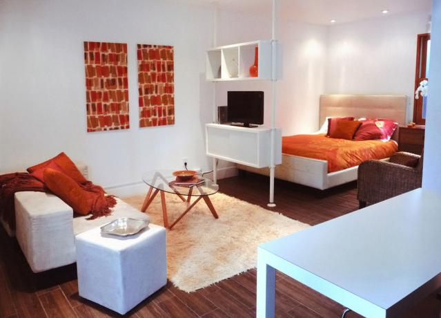 Design Studio asuntoja: optimaalinen koko huonekalut