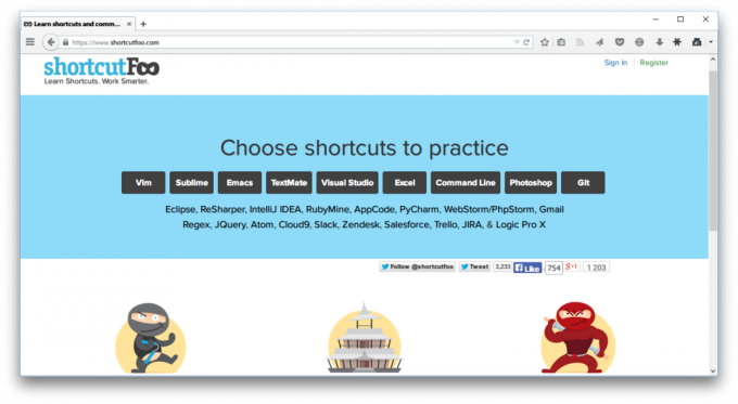 Katsaus pieniä verkkosovelluksia: ShortcutFoo