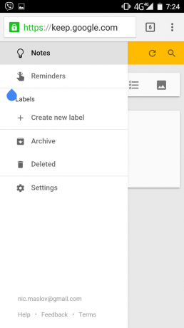 Google Keep: muistiinpanot