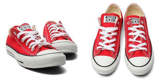 Alhainen punaiset kengät Converse