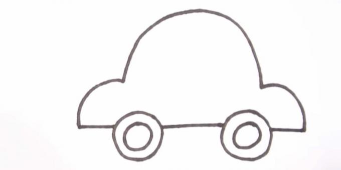 Kuinka piirtää auto: viimeistele kori