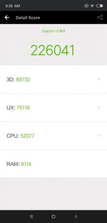 arvostelu Xiaomi Mi 8: AnTuTu