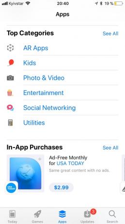 App Store IOS 11: Suositut