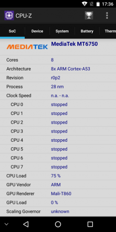 Bluboo S3. CPU-Z