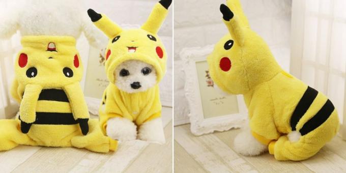 Joulun puvut koirille ja kissoille: Pikachu