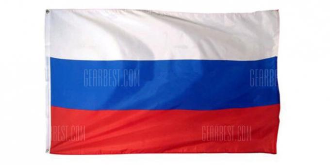 Urheilu attribuutteja: Venäjän lippu