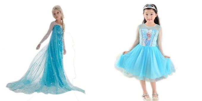 Uusi vuosi puvut lapsille: Prinsessa Elsa