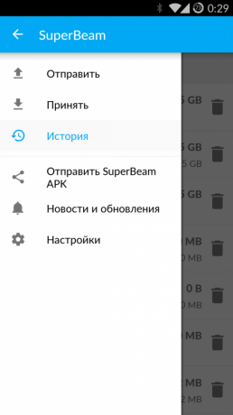 Kuinka siirtää suuria tiedostoja SuperBeam Androidille