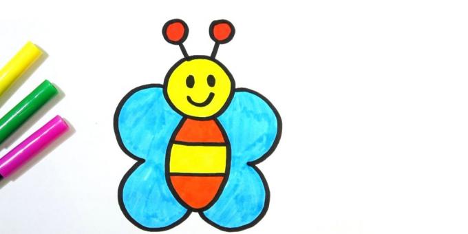 Miten tehdä yksinkertaisia ​​sarjakuva perhonen ilmaisimia tai väriliidut