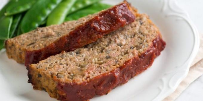 Mitä kokki jauheliha: Meat Loaf sienillä