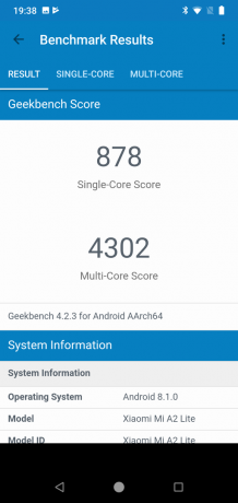 Xiaomi Mi A2 Lite: Geekbench