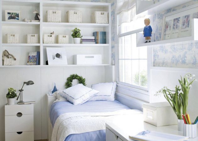 Pieni makuuhuone suunnittelu: valitse verhot