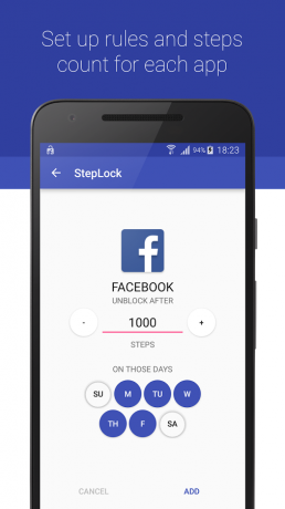 StepLock: normi vaiheet avata Facebook