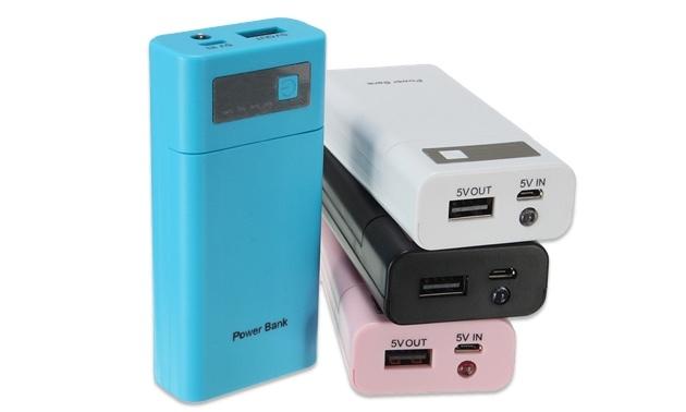 Muoti-Universal-monivärinen-kannettava-5V-1A-USB-DIY-Power-Bank-2X-18650-akku-laturi-Asia-Kit