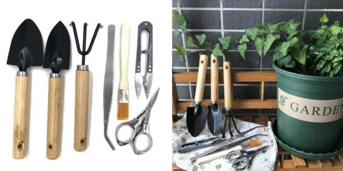 Työkalut mini-puutarha