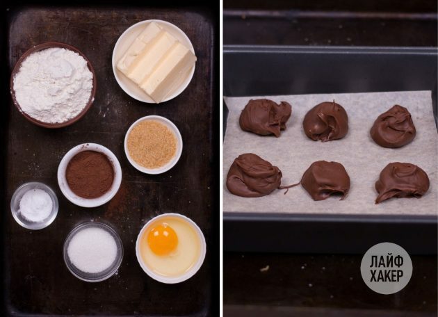 Valmista ainesosat suklaafondanttikekseille: 