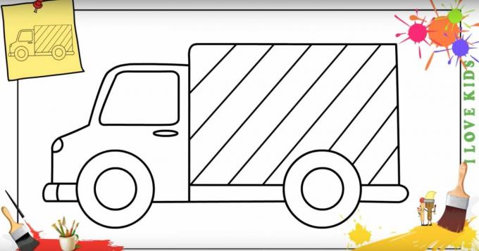 Kuinka piirtää kuorma-auto