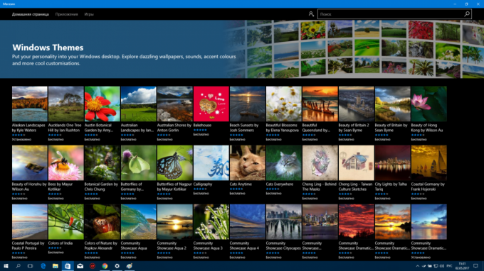 Teemoja Windows 10: Sovellus "Store" 