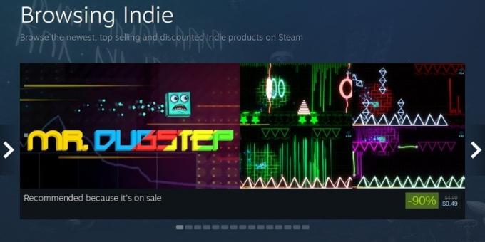 Seuraa indie-pelejä voi olla Steam