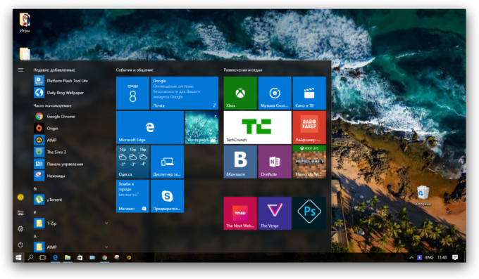 Microsoft Edge: Käynnistä-valikon