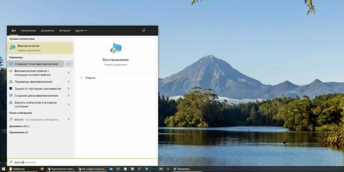 Windows 10: n palautuspiste