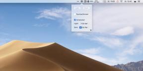 Nightowl sisältää tumma tilassa Macos Mojave aikataulun