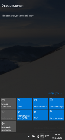 Käytössä Windows 10 ilmoituspaneelin tarjoaa hyödyllistä tietoa