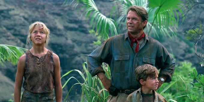 Kohtaus viidakkoelokuvasta "Jurassic Park"