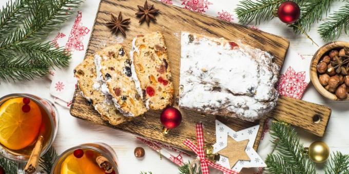 Stollen - maaginen joulukakku kuivatuilla hedelmillä