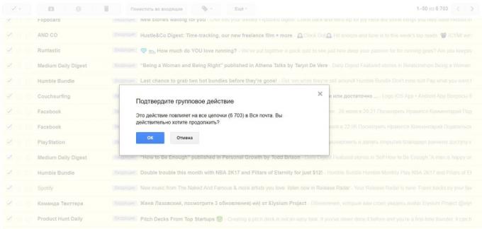 Miten poistaa kaikki sähköpostit Gmailissa