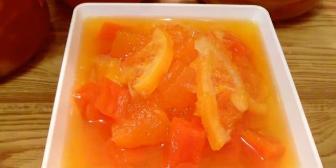 Jam-viiden minuutin kurpitsan oranssi ja sitruunan