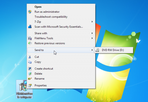 Miten muuttaa Windows pikavalikosta kanssa FileMenu Työkalut