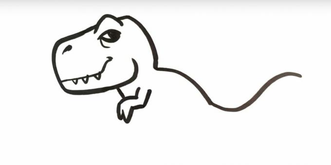 Kuinka piirtää dinosaurus: piirtää tassu