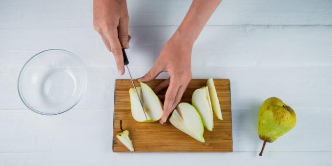 Miten kokki tukos: Leikkaa päärynä