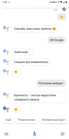 «Google Assistant": kirjeenvaihto