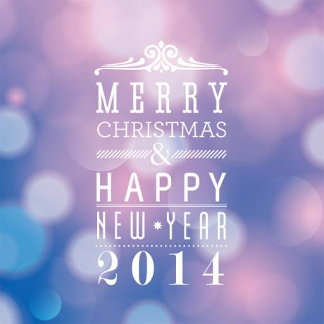 Hyvää Joulua ja Onnellista Uutta Vuotta 2014 Font Suunnittelu vektorin jacknet