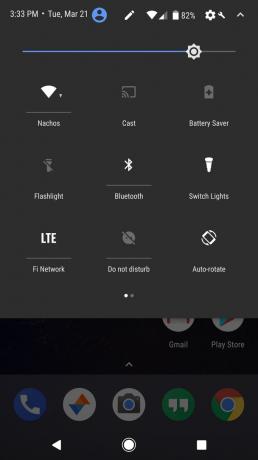 Android O: tumma teema