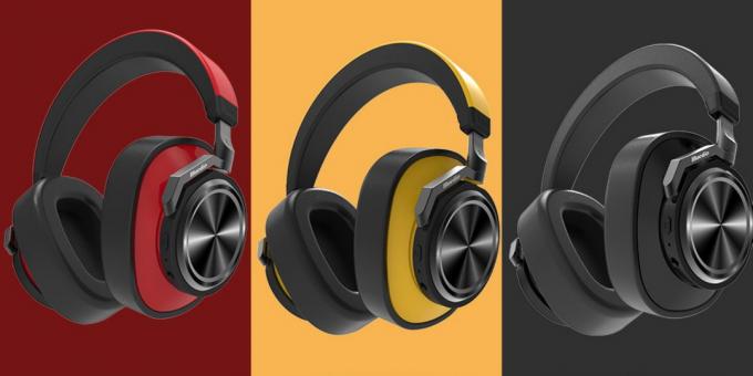 Langattomat kuulokkeet Bluedio Turbine T6S: myytävänä ovat vaihtoehtoja punainen, keltainen ja musta aksentti
