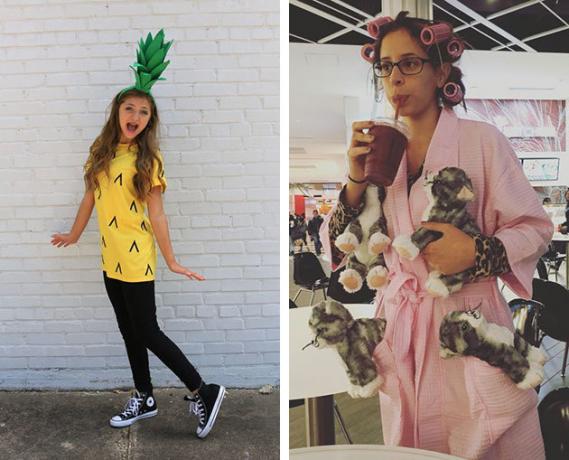 puku Halloween: ananas ja nainen