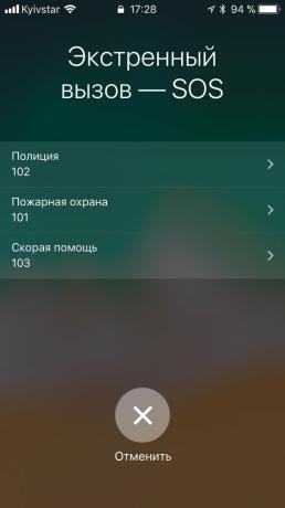 innovaatio iOS 11: Hätäpuhelut