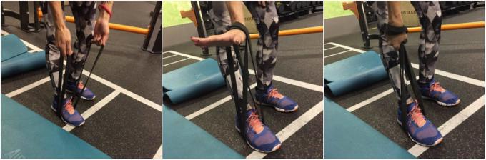 Harjoituksia kuminauha: Venyttely trapezius lihakset