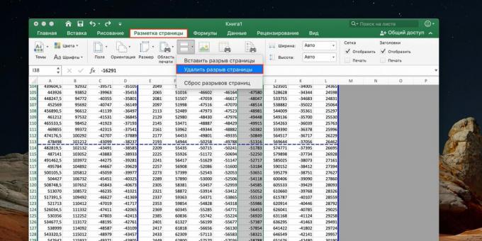 Kuinka poistaa sivunvaihto Excelissä