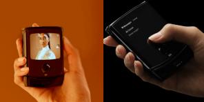 Folding älypuhelimen Motorola RAZR näkyy kuva