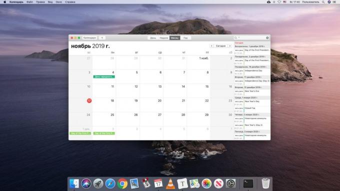 10 hyödyllisiä sirut embedded "kalenteri» MacOS