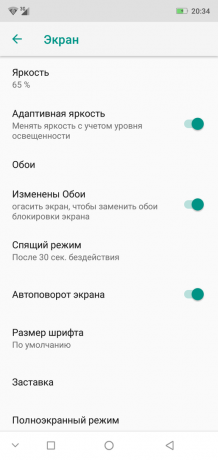 Älypuhelin Yleistä Ulefone X: Näytön asetukset