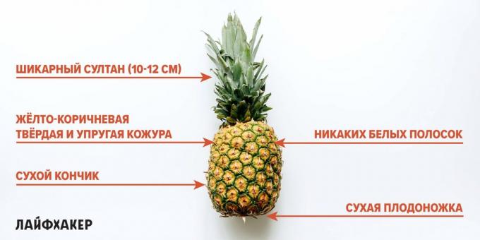 Miten valita ananas: merkkejä kypsä ananas